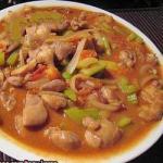 Chinese Stirfry Dish with Chicken Tomato and Celery Appetizer