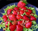 American Arugula Salad With Strawberries Dessert