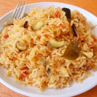 Pakistani Curry Leaves Rice Dinner