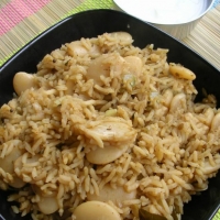 Pakistani Double Beans Pulav Dinner