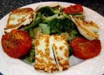 Chilean Spiced Couscous With Grilled Halloumi and Steamed Veggies Dinner