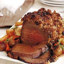 Canadian Beef in the Oven with a Crust of Thyme and Fennel Dinner