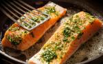 American Easy Salmon with Lemon and Capers Recipe Appetizer