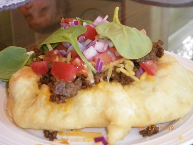 Indian California Style Indian Fry Bread Tacos Appetizer