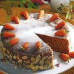 American Carrot Cake with Almonds Dessert