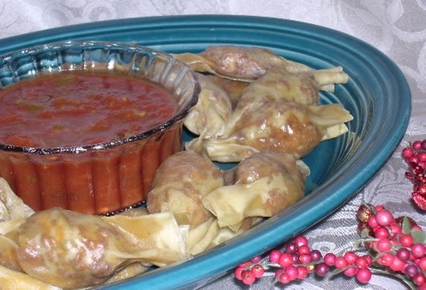 Mexican Ww  Points  Mexican Beef and Cheese Wontons With Salsa Appetizer