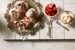 American Chocolate Meringues with Vincotto Strawberries Appetizer