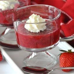 American Gelatine of Different Strawberries Dessert