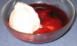 American Plums Poached in Marsala Dessert