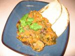 American Eggplant aubergine spinach Curry Dinner