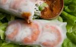 Vietnamese Vietnamesestyle Summer Rolls with Peanut Sauce Recipe Appetizer