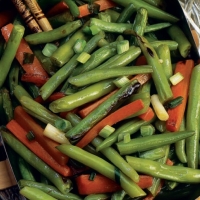 Chinese Stir-fried Green Beans and Green Onions Appetizer