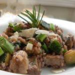 British Rice to the Dice of Pork and Courgettes Appetizer