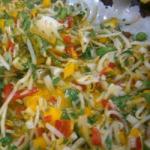American Salad of Bean Sprouts and Paprika Appetizer