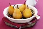 American Poached Pears In Spiced Brown Sugar Syrup Recipe Dessert