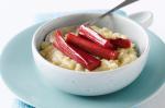 American Vanilla Rice Pudding With Poached Rhubarb Recipe Dessert