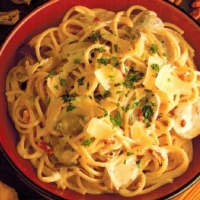American Mushroom and Chilli Spaghetti Dinner