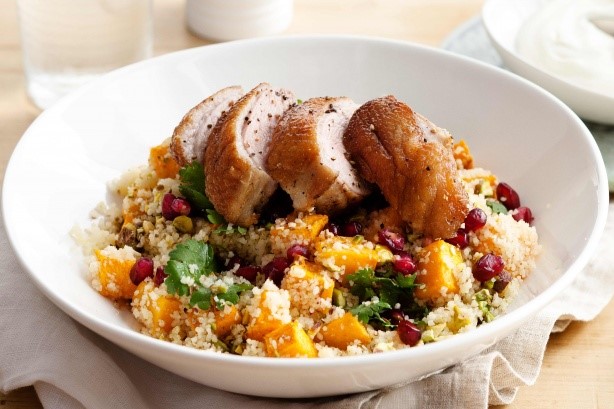 American Duck With Dukkah and Pumpkin Couscous Recipe Dinner