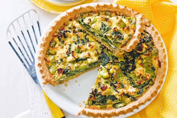 American Spinach Fetta And Broad Bean Pie Recipe Appetizer