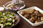 Barbecue Chicken Drumsticks With Beetroot And Chickpea Salad Recipe recipe