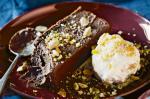 American Slice Of Chocolate With Caramelised Peanut Icecream Recipe Dessert