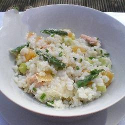 American Risotto of Trout and Leeks Dinner