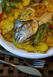 Italian Orata Al Forno baked Sea Bream With Potatoes Dinner