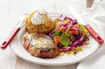 American Rump Steak With Mustard Butter And Jacket Potatoes Recipe Dinner