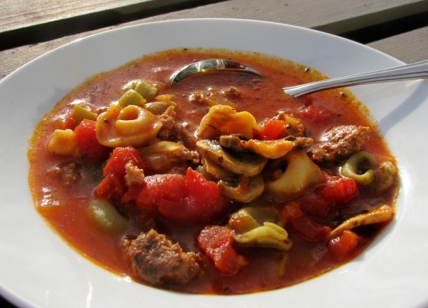 Italian Sausage  Tortellini Soup Dinner