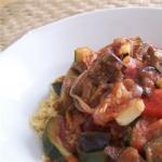 Grilled Vegetables in Balsamic Tomato Sauce with Couscous Recipe recipe