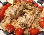 American Oven Roasted Tilapia With Tomatoes Pesto and Lemon Dinner