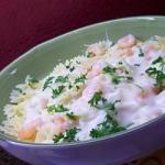 Italian Scims Fettucine Alfredo with Shrimp Recipe Dinner
