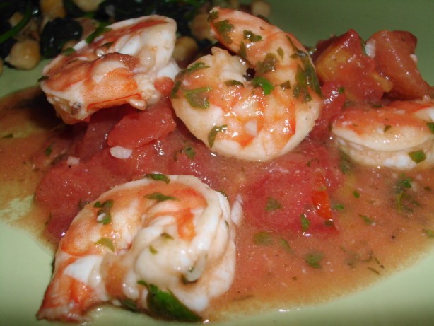 American Shrimp with Lime Cilantro and Tomatoes Dinner