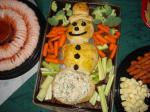 American Christmas Snowman Bread for Dip Appetizer