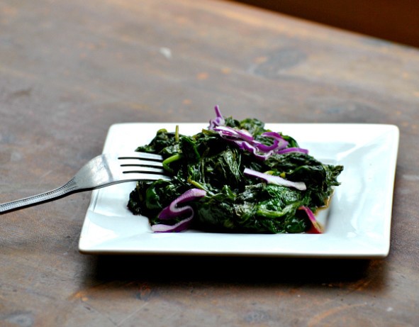 Italian Wilted Garlic Spinach 1 Appetizer