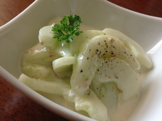 Italian Sour Cream Cucumber Salad 3 Appetizer