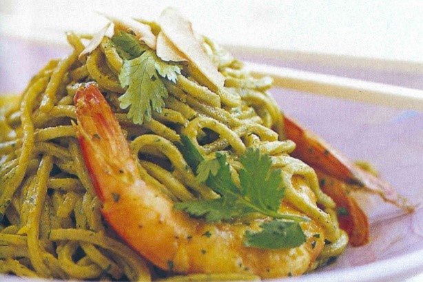 American Ovenroasted Prawns With Coriander Noodles Recipe Appetizer