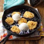 Canadian Skillet Blueberry Slump Dessert