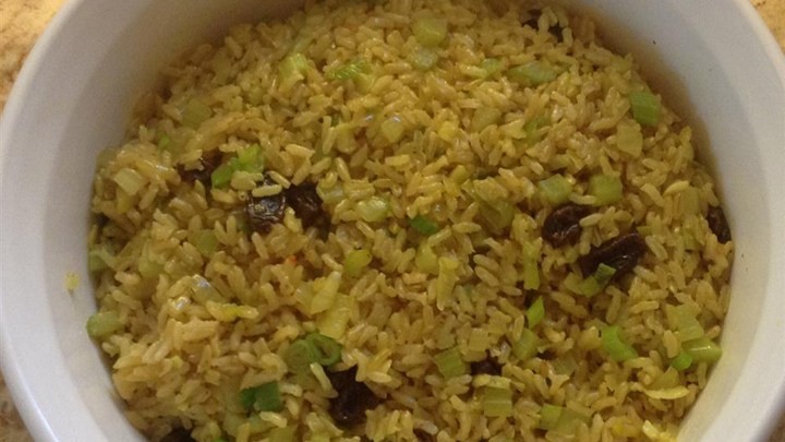 American Rice Pilaf with Raisins and Veggies Recipe Dinner