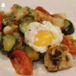 American Grilled Vegetables with Eggs Polle Appetizer