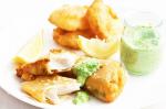 American Beerbattered Barra And Potato Scallops With Minted Pea Mayo Recipe Dinner