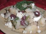 British Potato Salad With Feta Cheese and Olives Appetizer