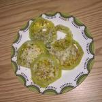 American Microwaved Green Tomatoes Parmesan Appetizer