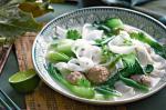 American Pork Ball and Pak Choy Noodle Soup Recipe Appetizer