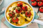 American Skillet Polenta With Bocconcini And Roast Tomatoes Recipe Appetizer