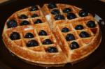 American Whole Wheat Waffles With Blueberries Dessert