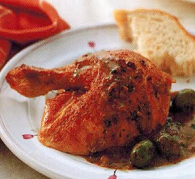 American Chicken With Preserved Lemon And Olives Appetizer