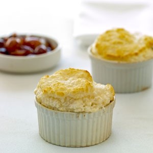 American Feta Souffle with Byzantine Grape Dressing Appetizer