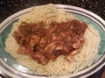 Italian Chicken over Pasta Dinner