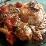 American Chicken Cuisine with Tomato and Garlic Dinner